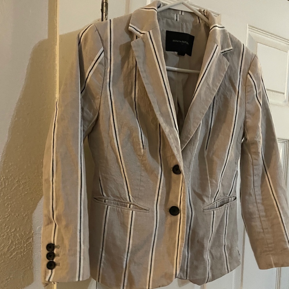 Banana Republic Striped Blazer Size 0